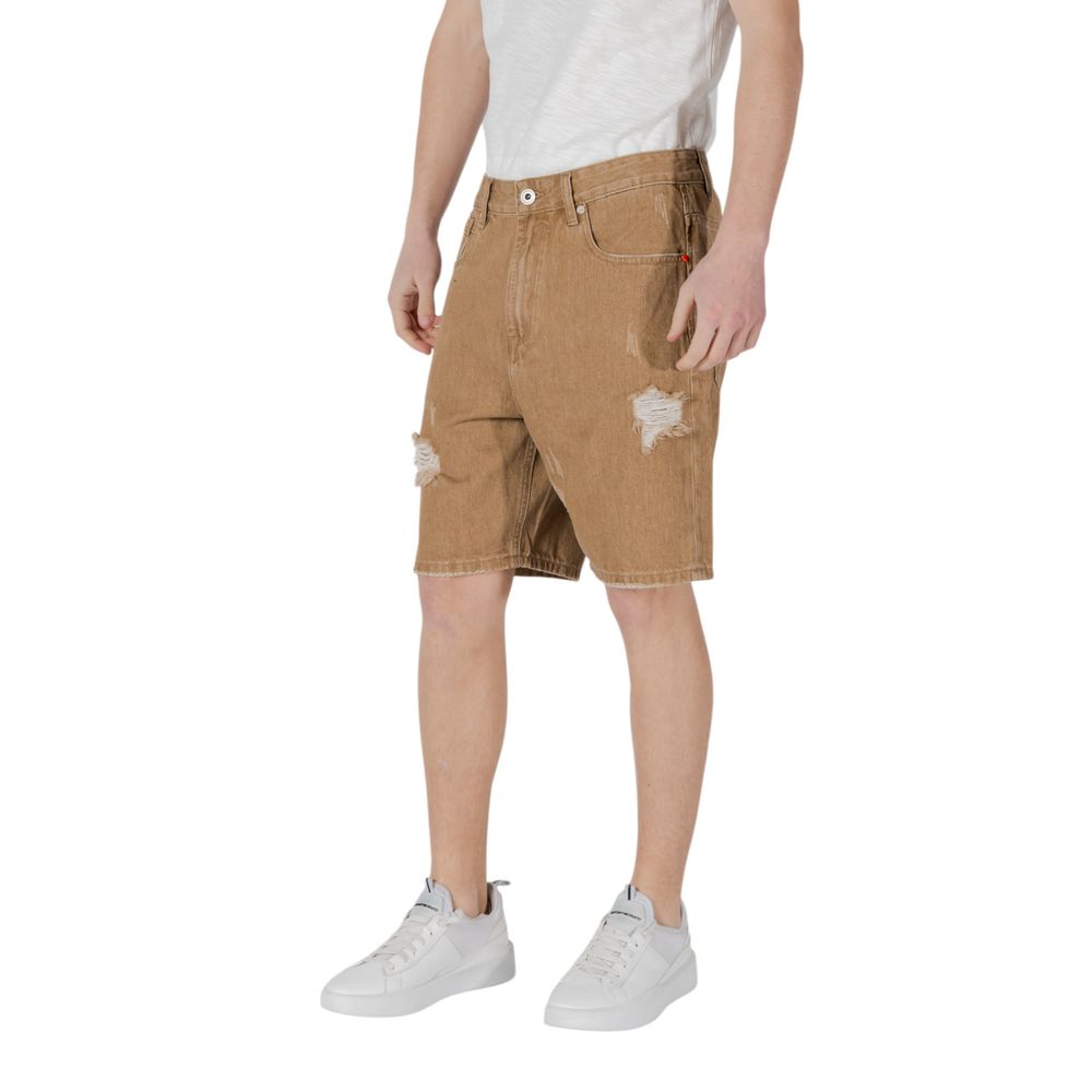 Shorts Bermudas en coton beige Gianni Lupo