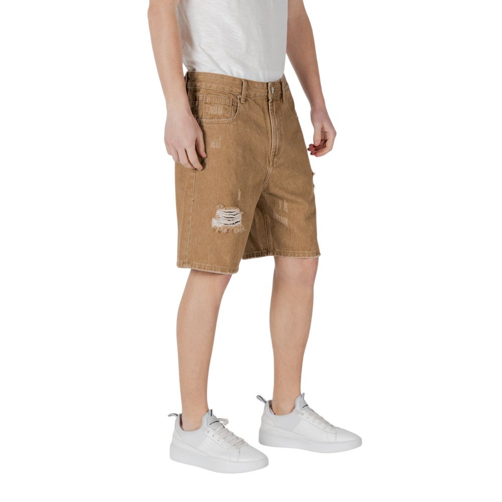 Shorts Bermudas en coton beige Gianni Lupo