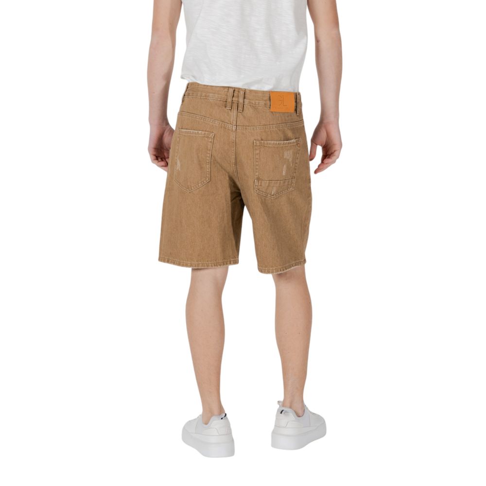 Shorts Bermudas en coton beige Gianni Lupo