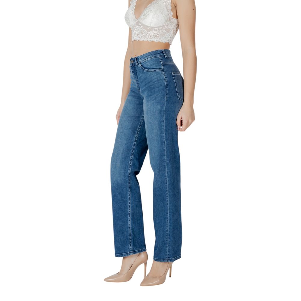 Jeans relax coupe décontractée en coton bleu ICHI