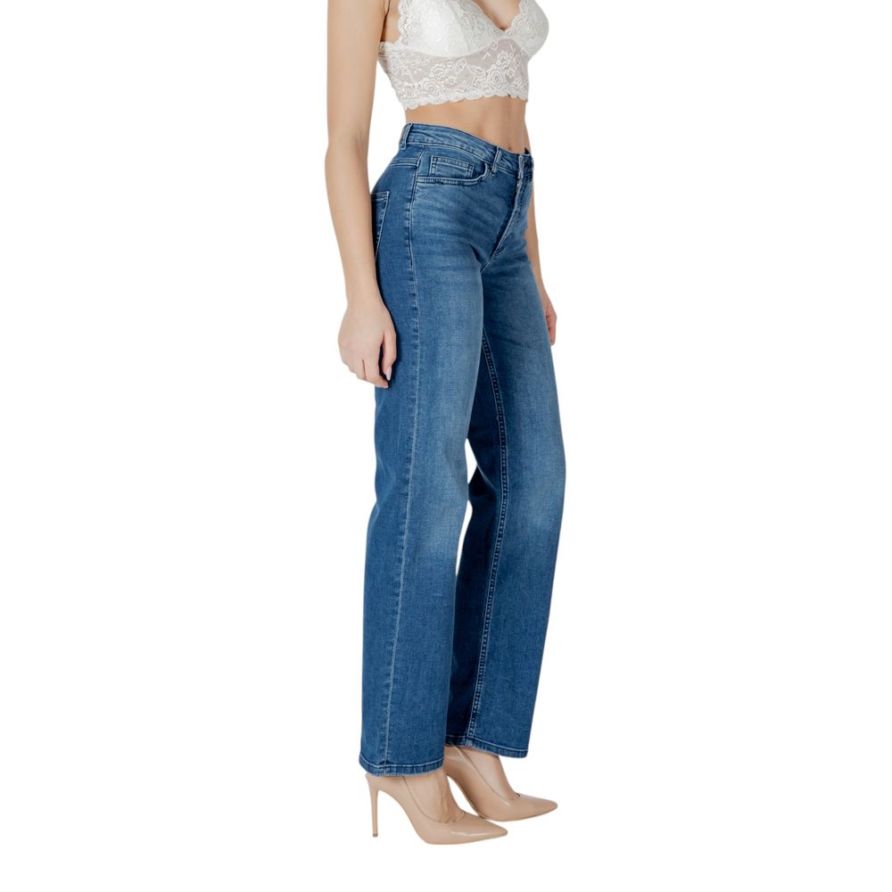 Jeans relax coupe décontractée en coton bleu ICHI