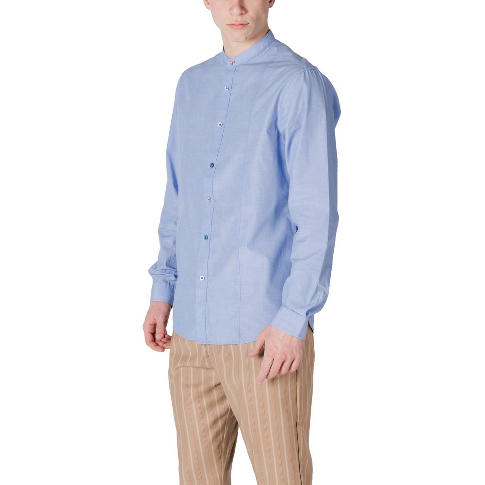 Gianni Lupo Blue Shirt for Men detail view