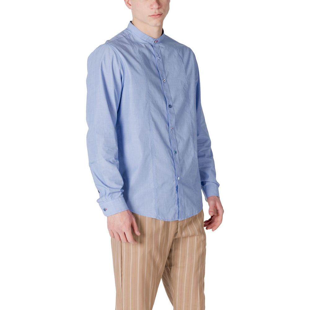 Gianni Lupo Blue Shirt for Men side view