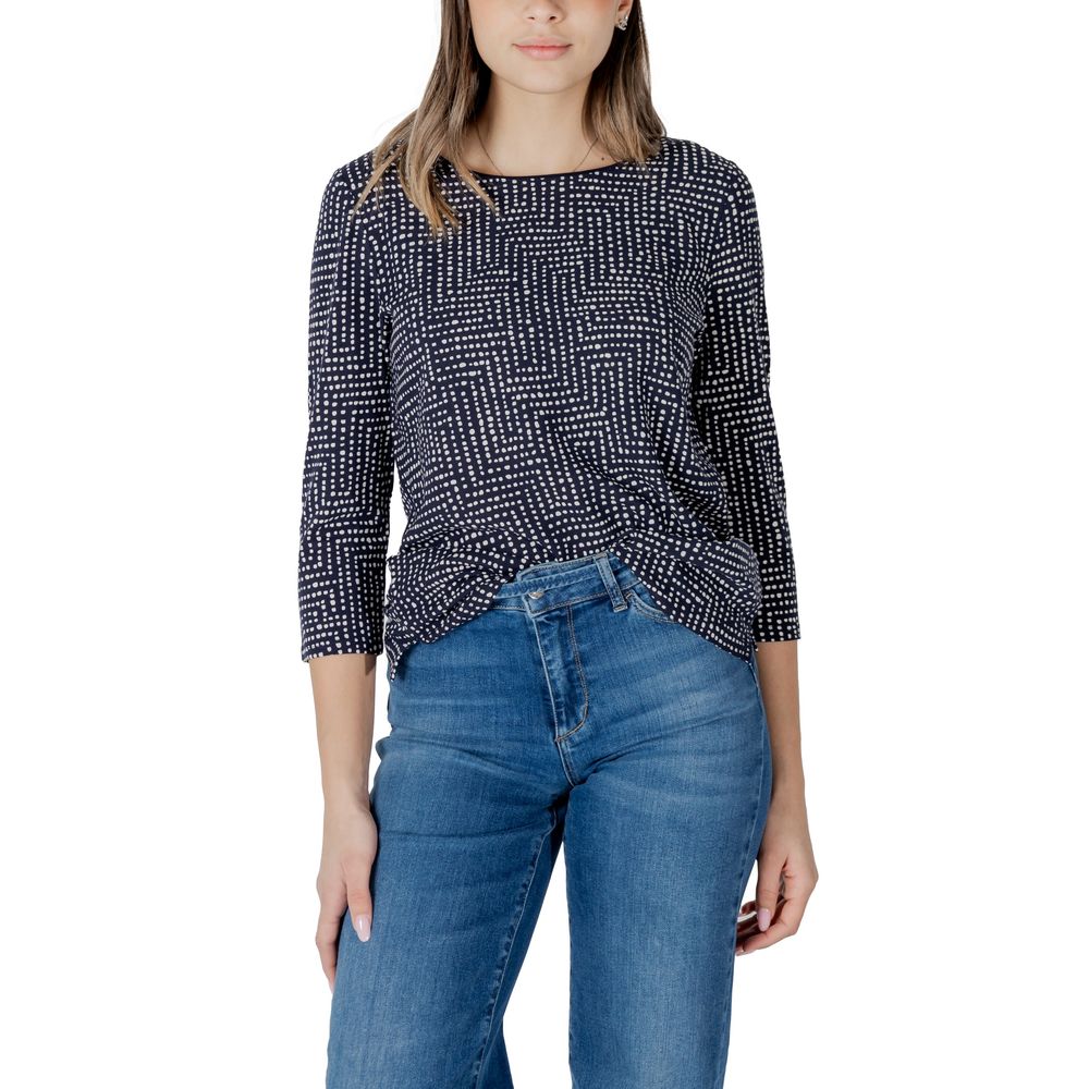 Street One Blue Viscose Long Sleeve T-Shirt