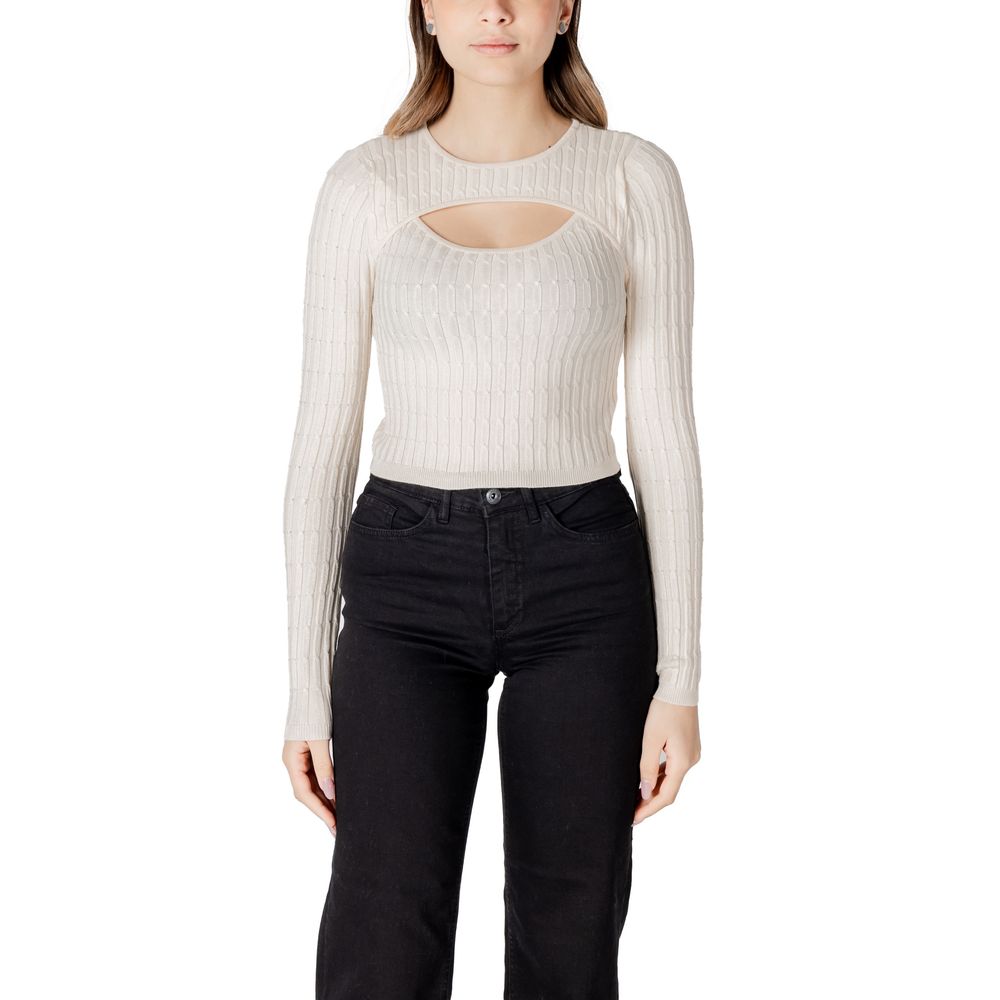 Only Beige Marabou Sweatshirt