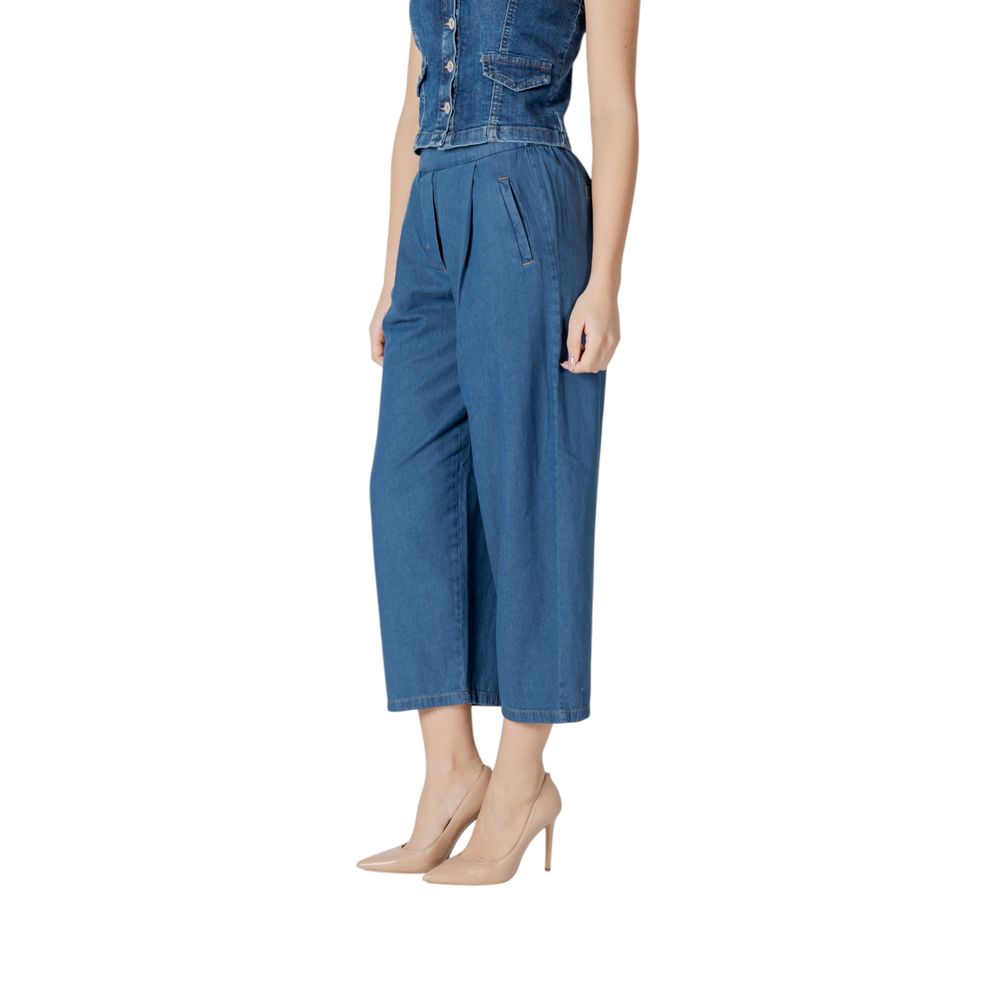 Jeans courts en coton bleu ICHI