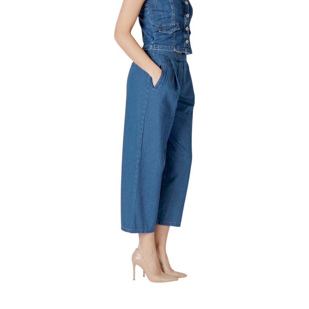 Jeans courts en coton bleu ICHI