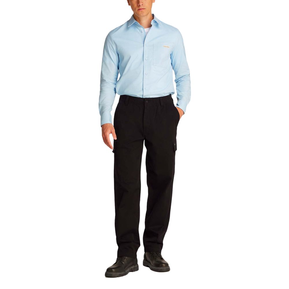 Calvin Klein Jeans Black Cargo Pants for Men detail view