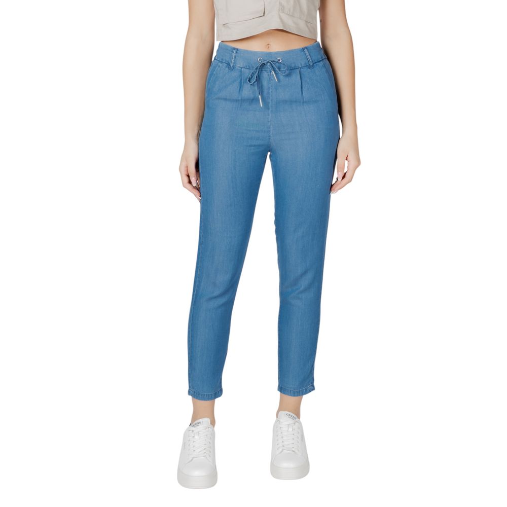 Only Blue Casual Pants for Women