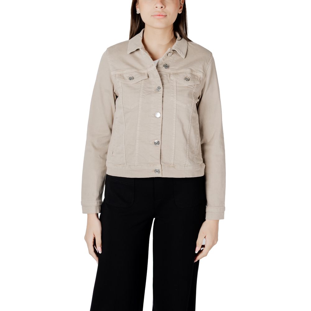 Street One Beige Denim Jackets for Women