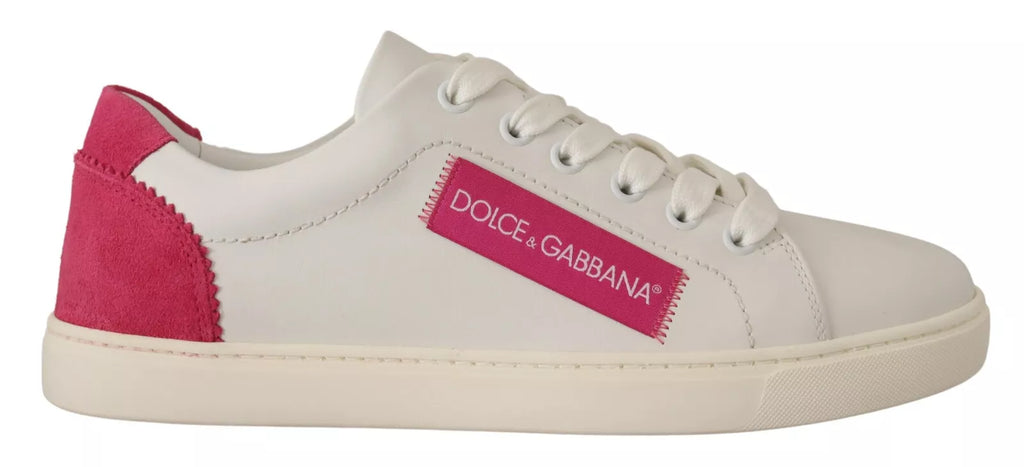 Chaussures Baskets Basses Dolce & Gabbana en Daim Blanc