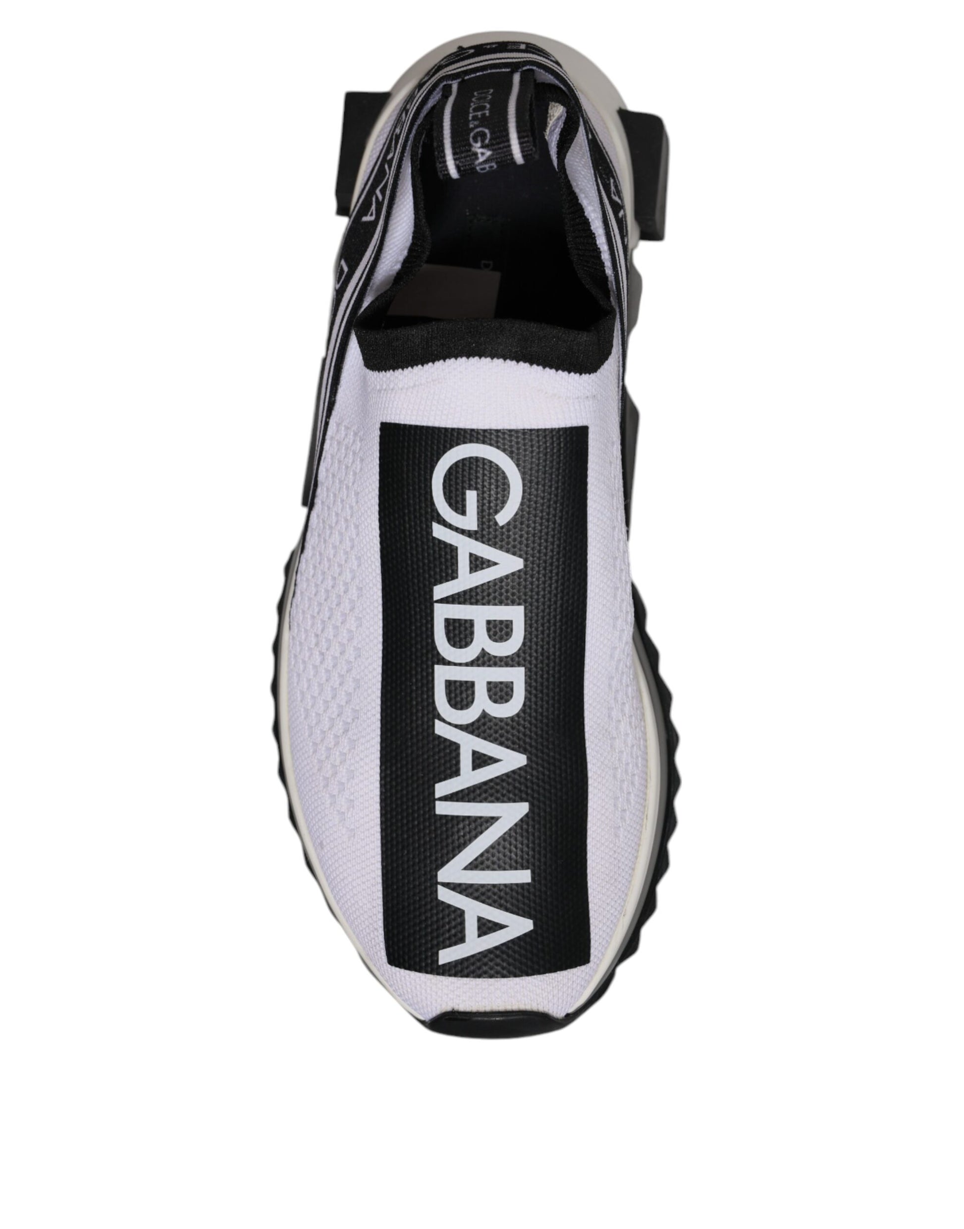 Chaussures Baskets Dolce & Gabbana Sorrento Noir Blanc à Enfiler