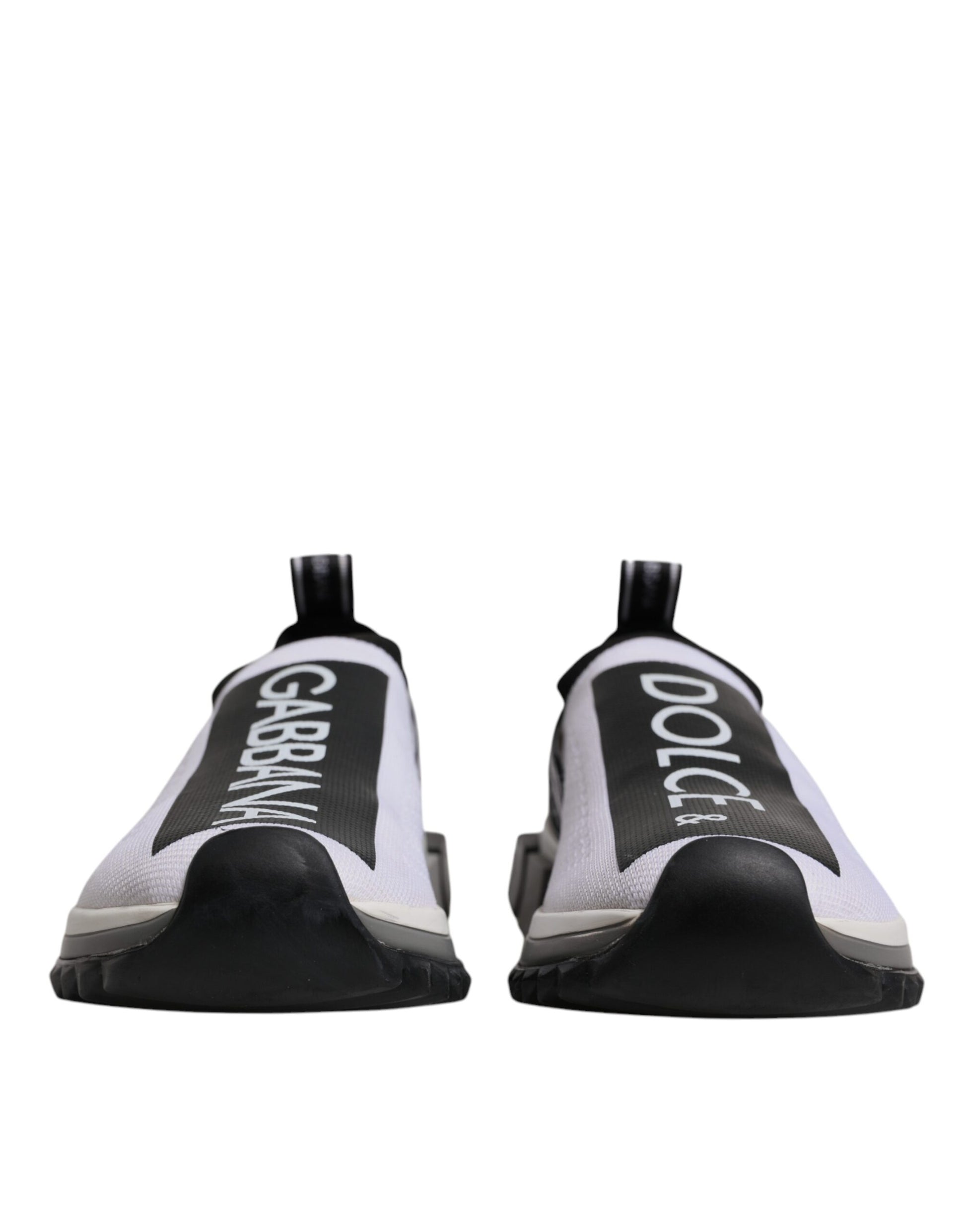 Chaussures Baskets Dolce & Gabbana Sorrento Noir Blanc à Enfiler