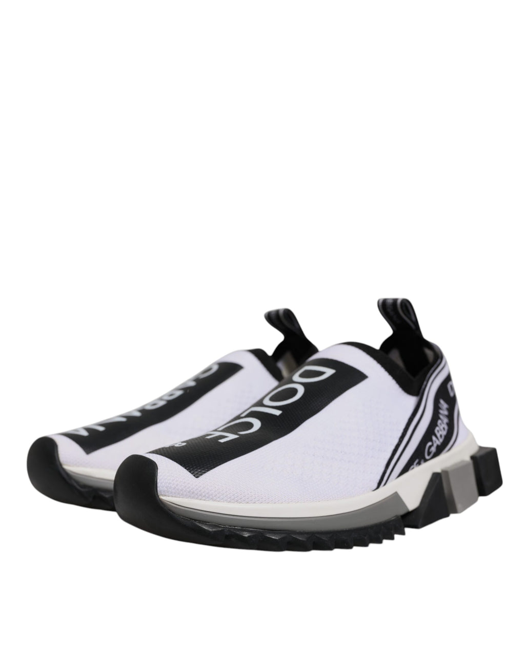 Chaussures Baskets Dolce & Gabbana Sorrento Noir Blanc à Enfiler
