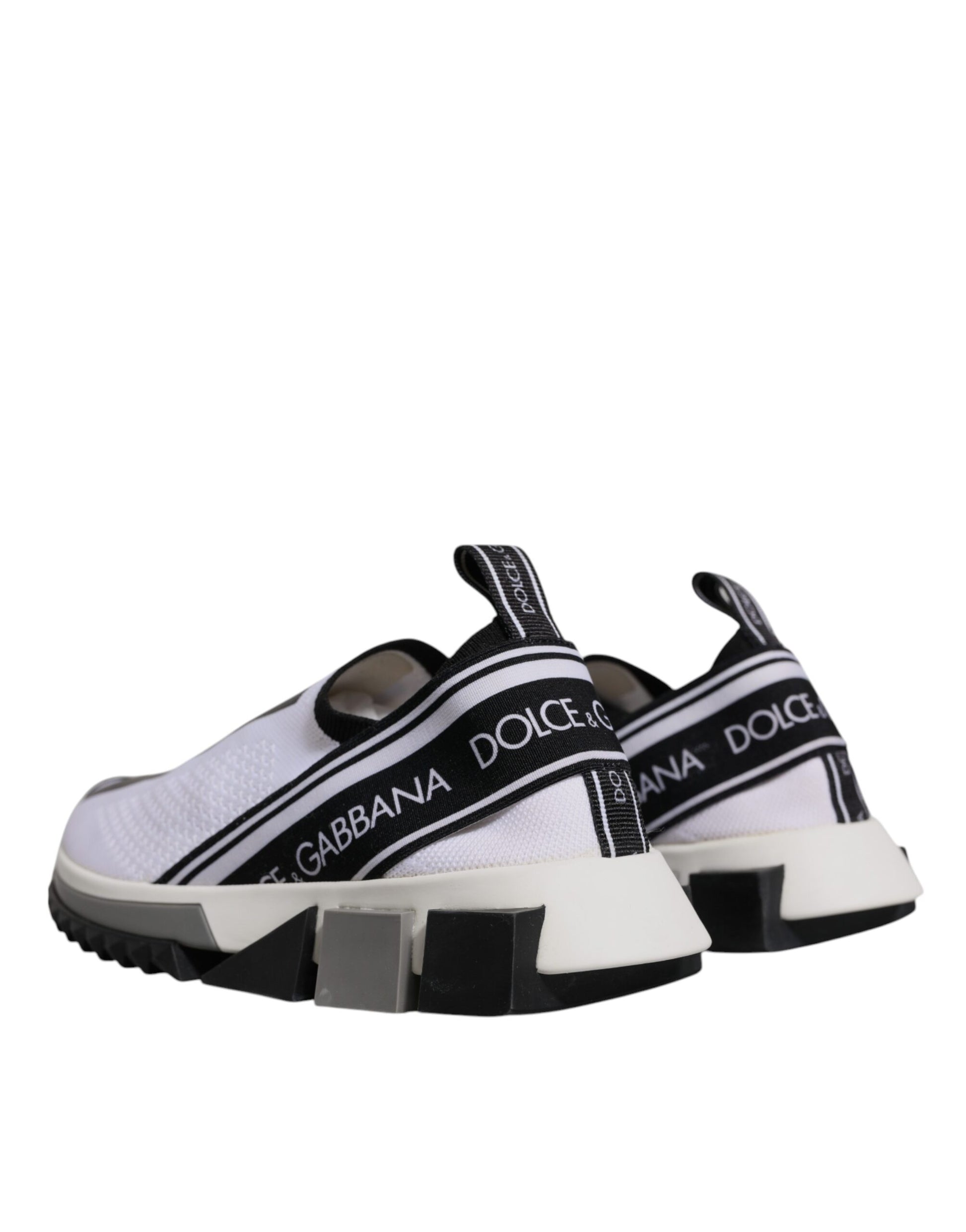 Chaussures Baskets Dolce & Gabbana Sorrento Noir Blanc à Enfiler