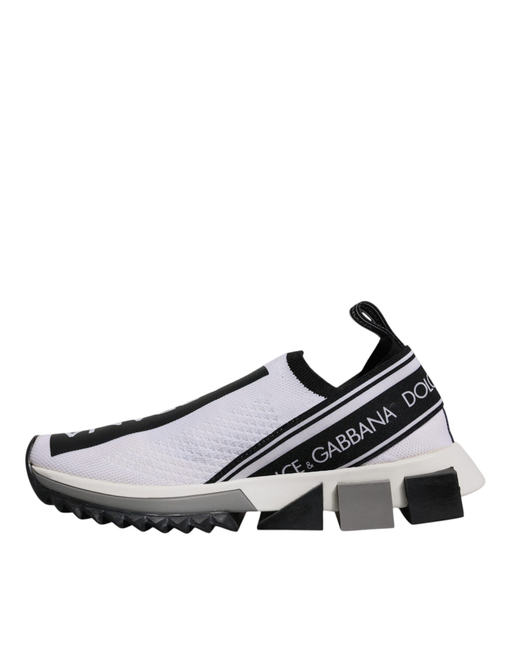 Chaussures Baskets Dolce & Gabbana Sorrento Noir Blanc à Enfiler