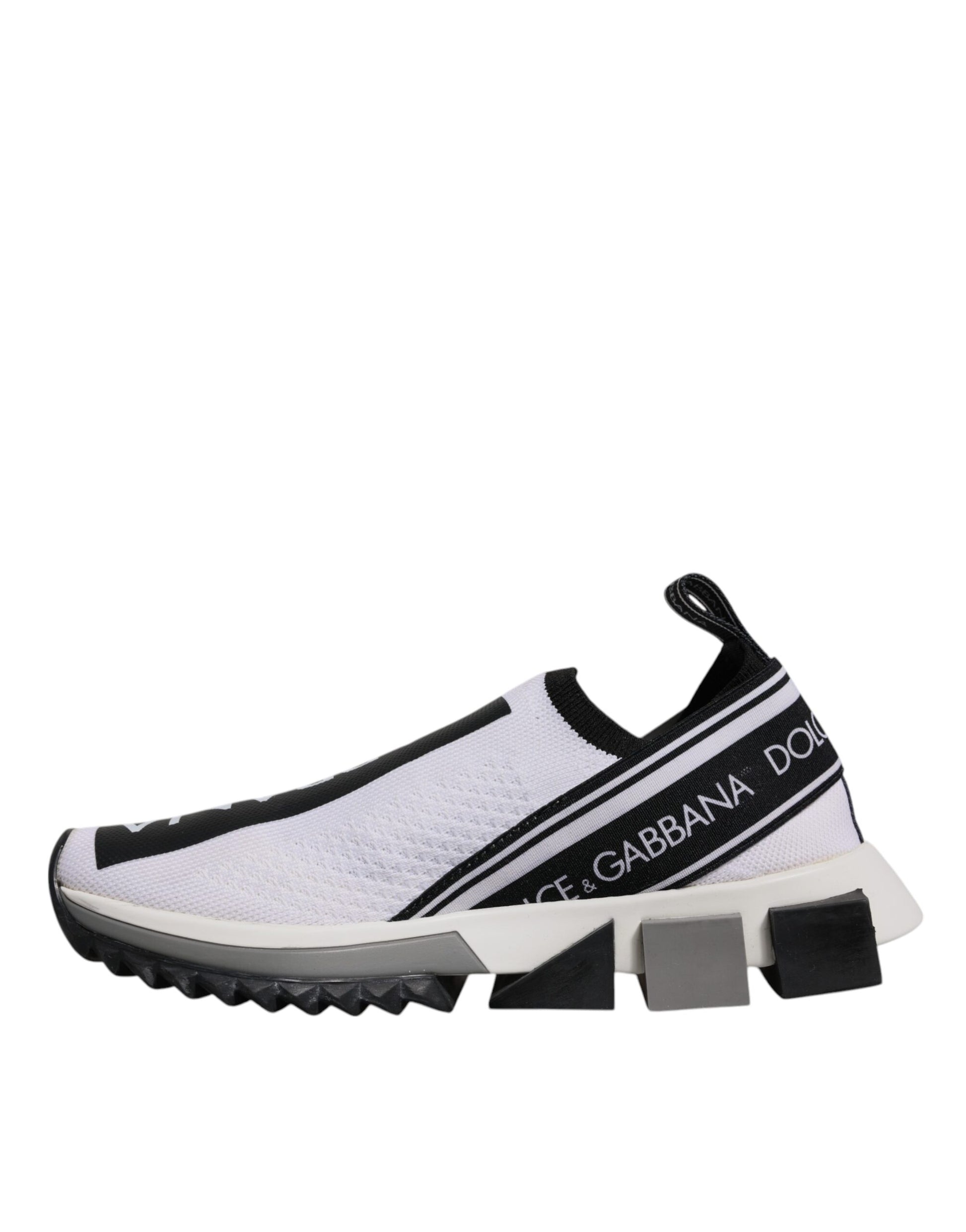 Chaussures Baskets Dolce & Gabbana Sorrento Noir Blanc à Enfiler