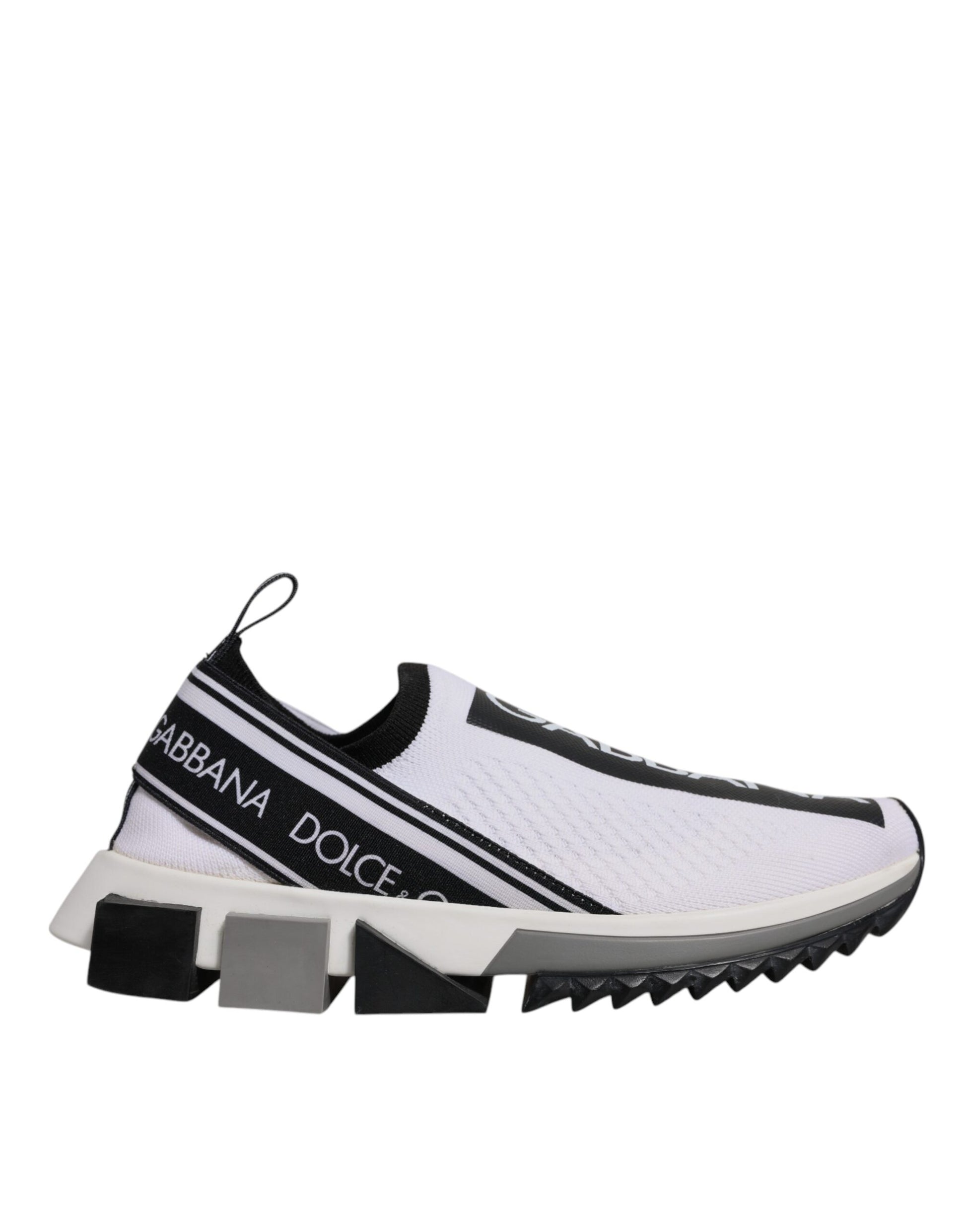 Chaussures Baskets Dolce & Gabbana Sorrento Noir Blanc à Enfiler