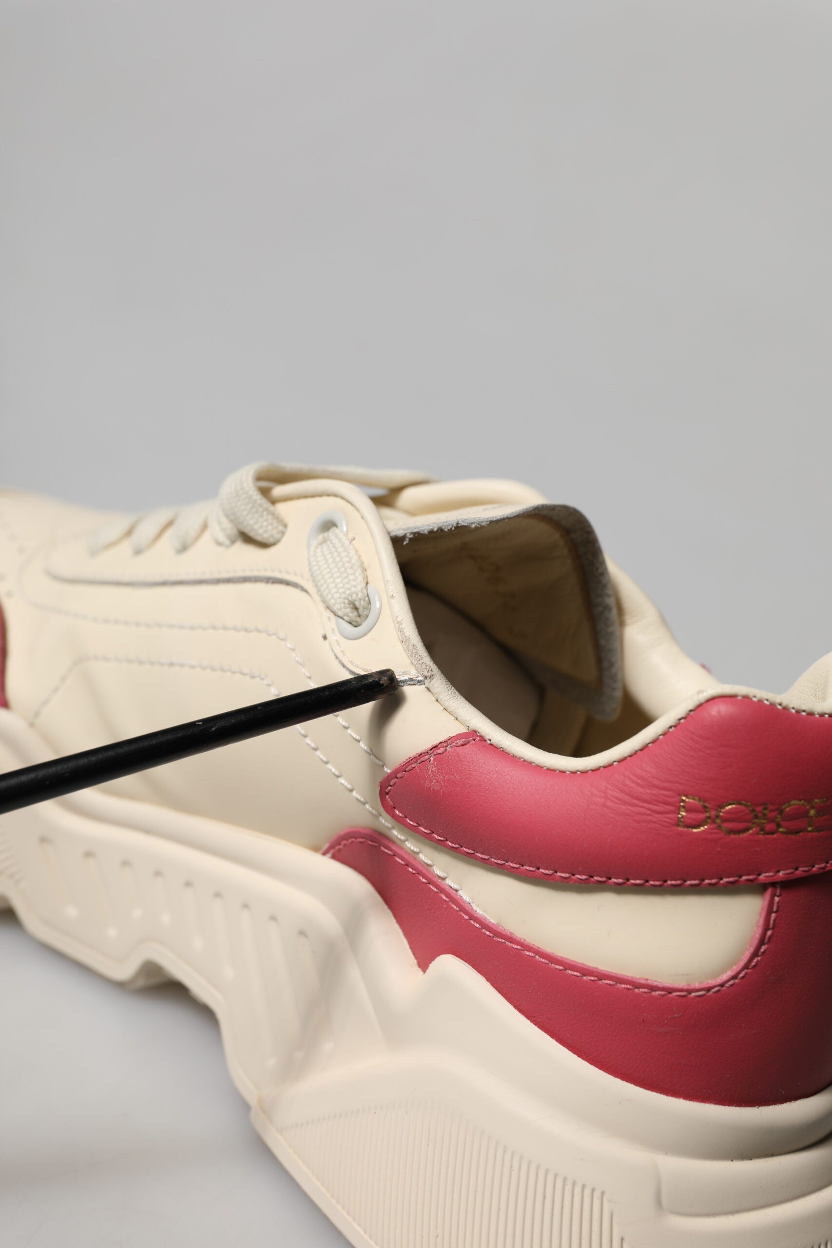 Dolce & Gabbana White Chunky Sneakers for Women side view