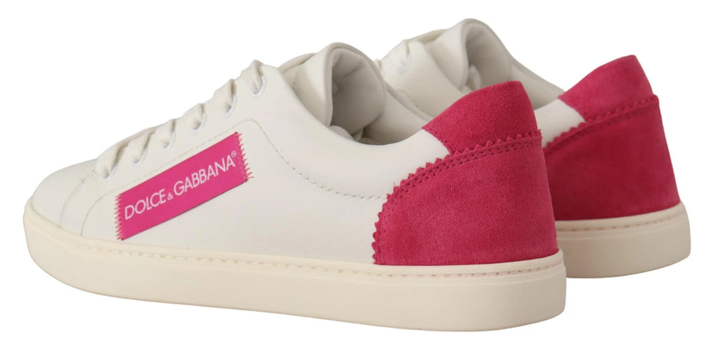 Chaussures Baskets Basses Dolce & Gabbana en Daim Blanc