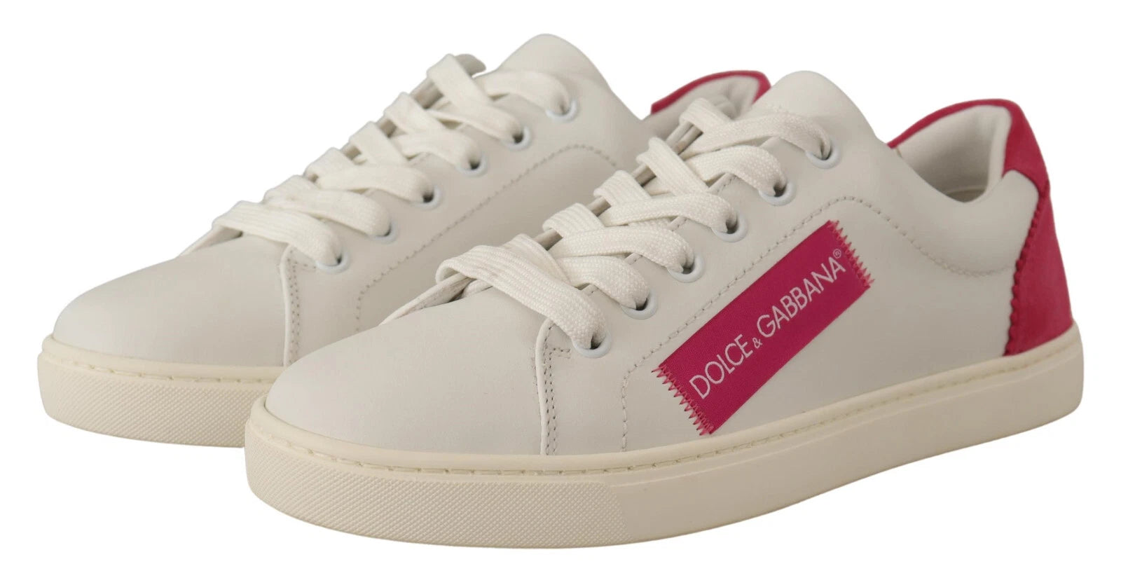 Chaussures Baskets Basses Dolce & Gabbana en Daim Blanc