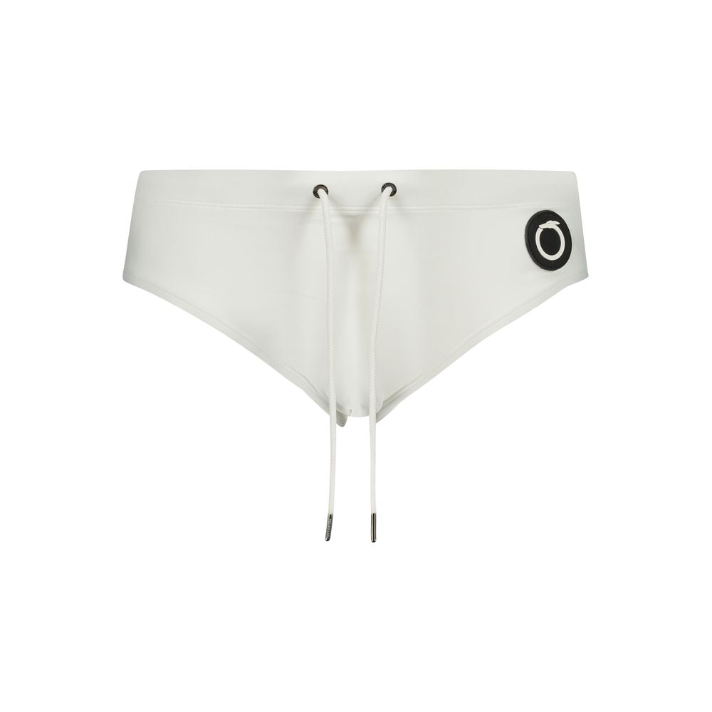 Slip de bain Trussardi blanc en polyamide pour homme