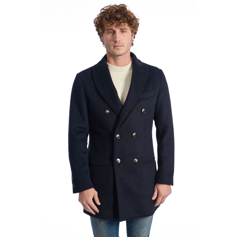 Roberto Pepe Luxury Blue Coat for Men