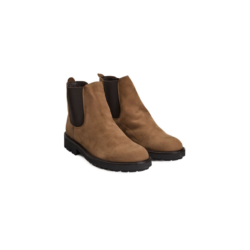 Roberto Pepe Luxury Brown Chelsea Boots for Men detail view