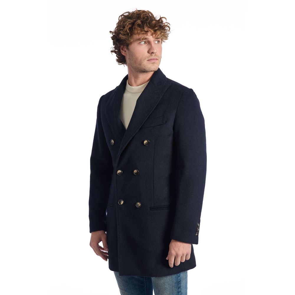 Roberto Pepe Luxury Blue Coat for Men alternate view