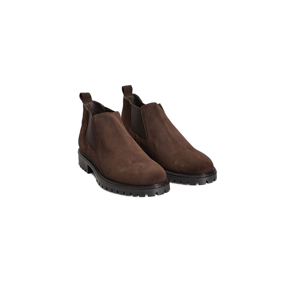 Roberto Pepe Luxury Brown Chelsea Boots for Men detail view