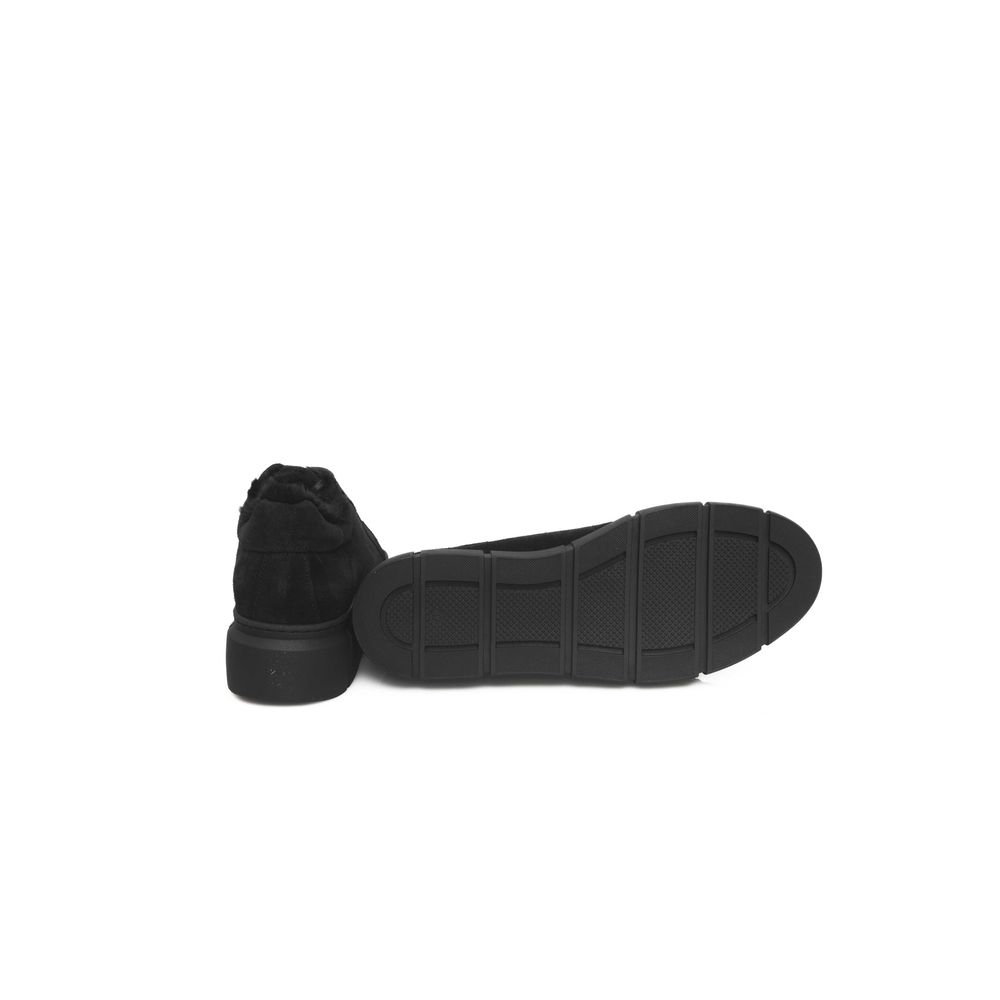 Cerruti 1881 Black Calfskin Women Sneaker