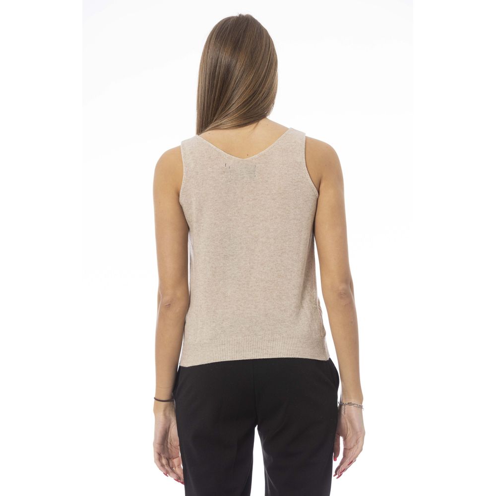 Baldinini Trend Beige Tank Tops T for Women detail view