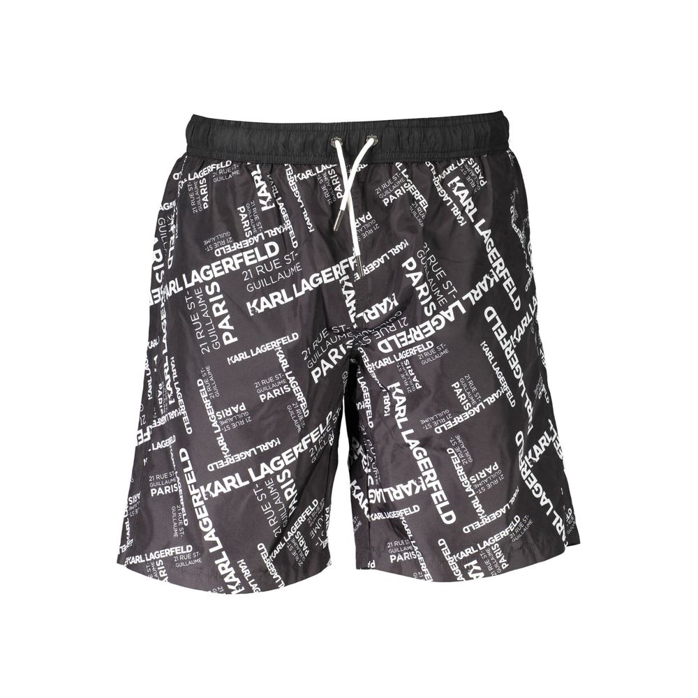 Karl Lagerfeld Black Swim Shorts for Men