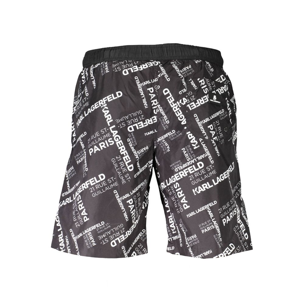 Karl Lagerfeld Black Swim Shorts for Men alternate view