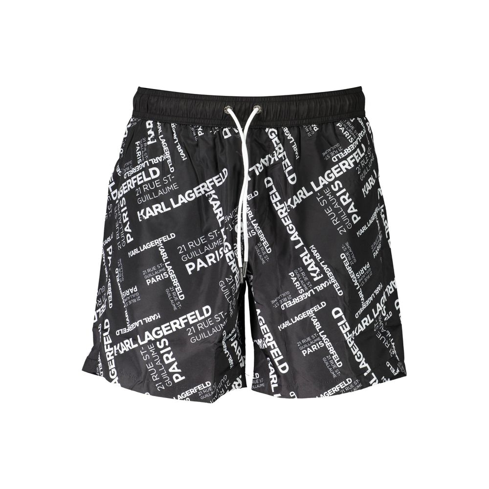 Karl Lagerfeld Black Swim Shorts for Men