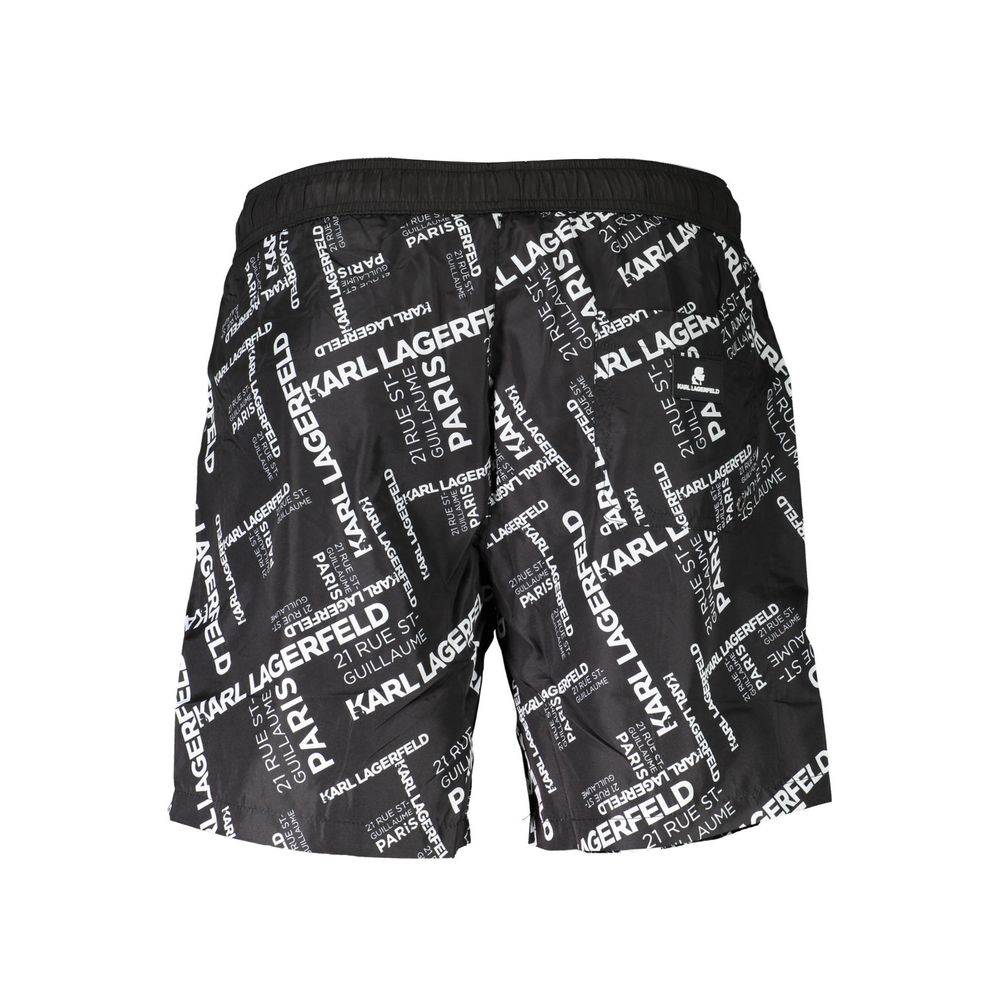 Karl Lagerfeld Black Swim Shorts for Men alternate view