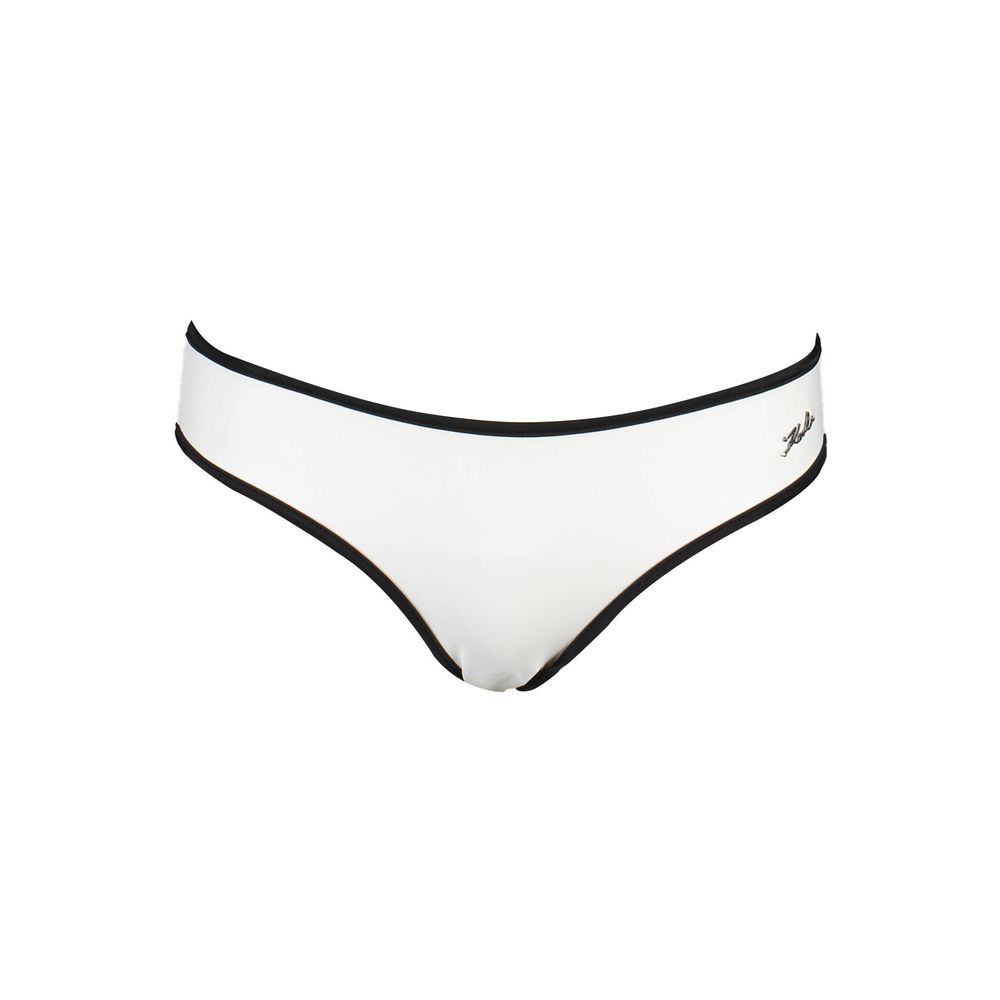 Slip de bain Karl Lagerfeld blanc en polyamide pour femme