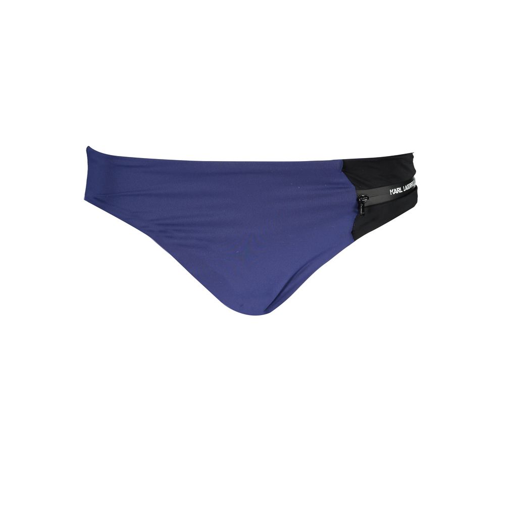 Slip de bain femme Karl Lagerfeld en polyamide bleu