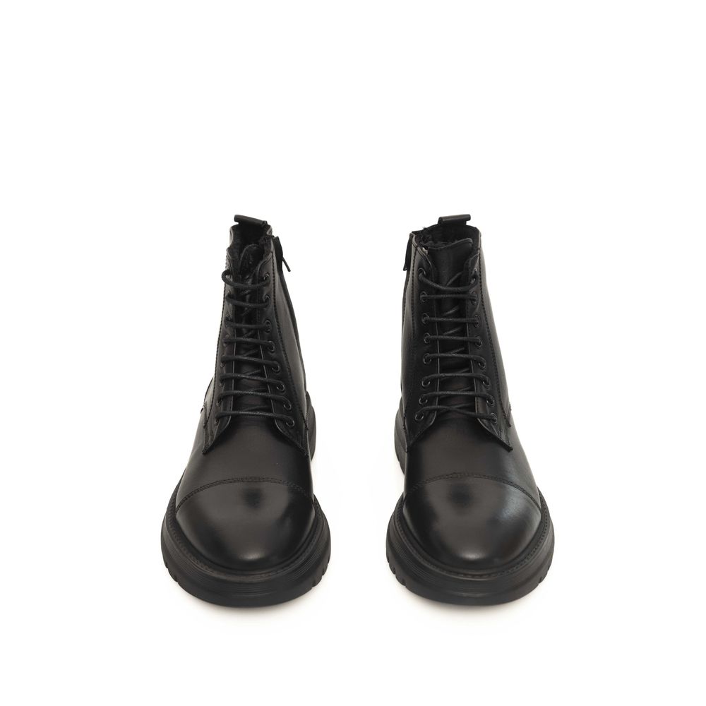 Cerruti 1881 Bottine en Cuir de Vachette Noir