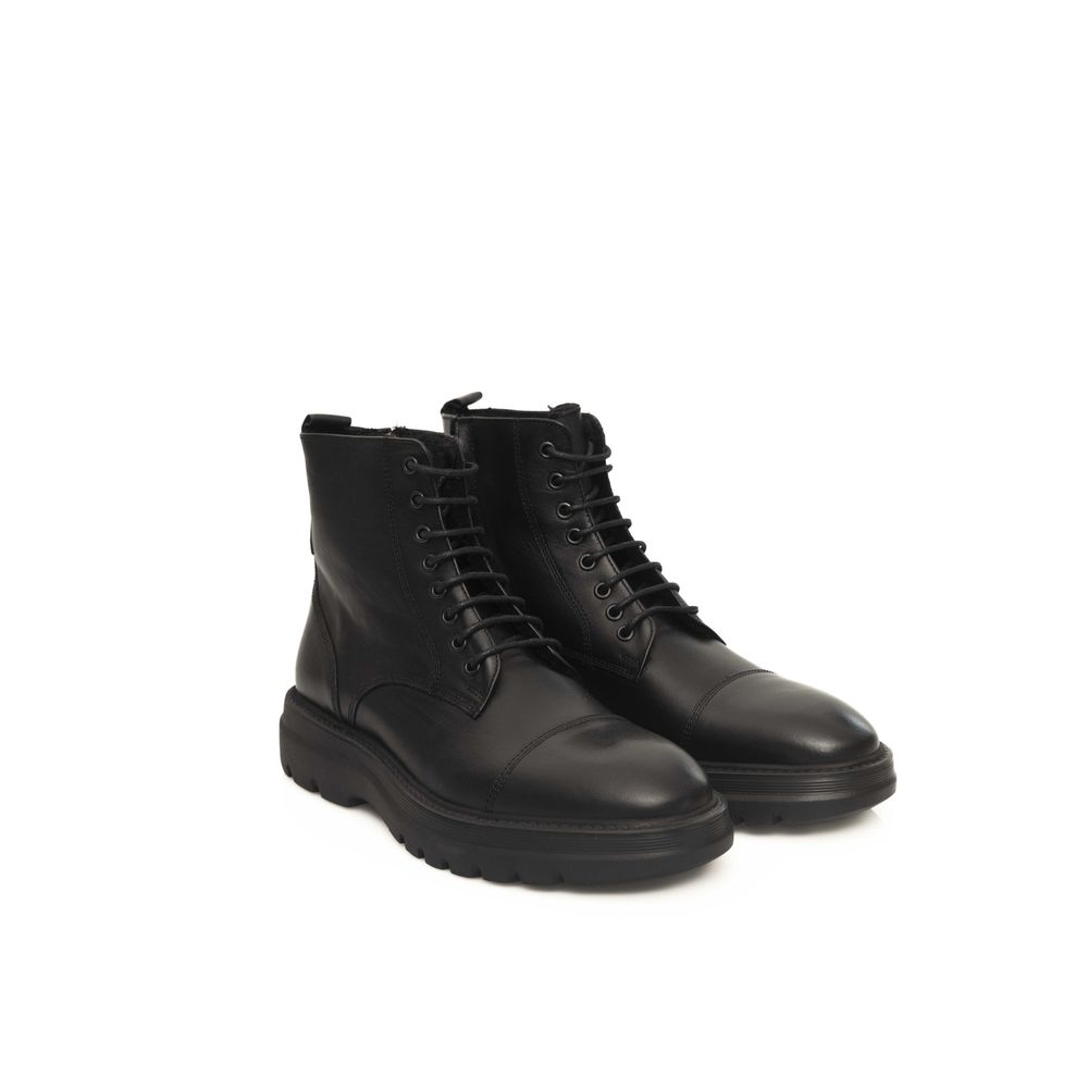 Cerruti 1881 Bottine en Cuir de Vachette Noir