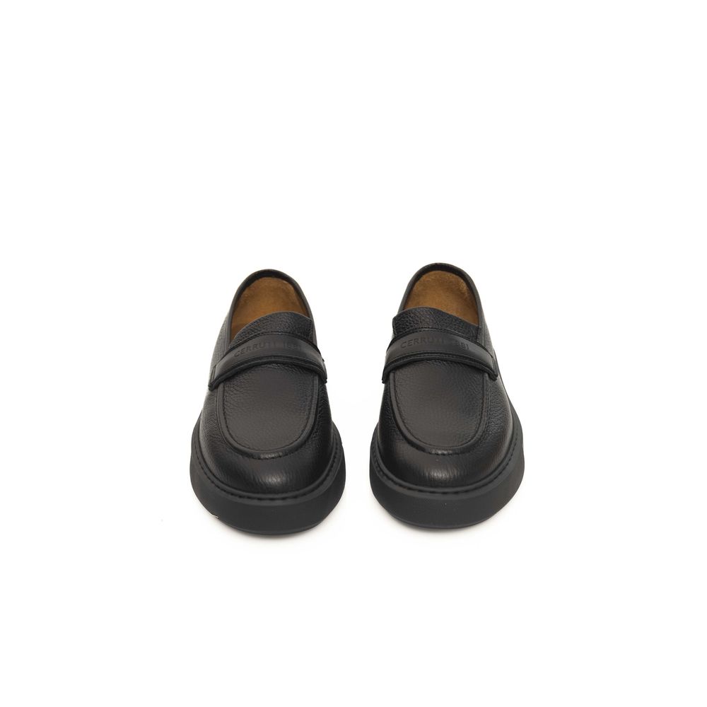 Mocassins en cuir noir pour homme Cerruti 1881