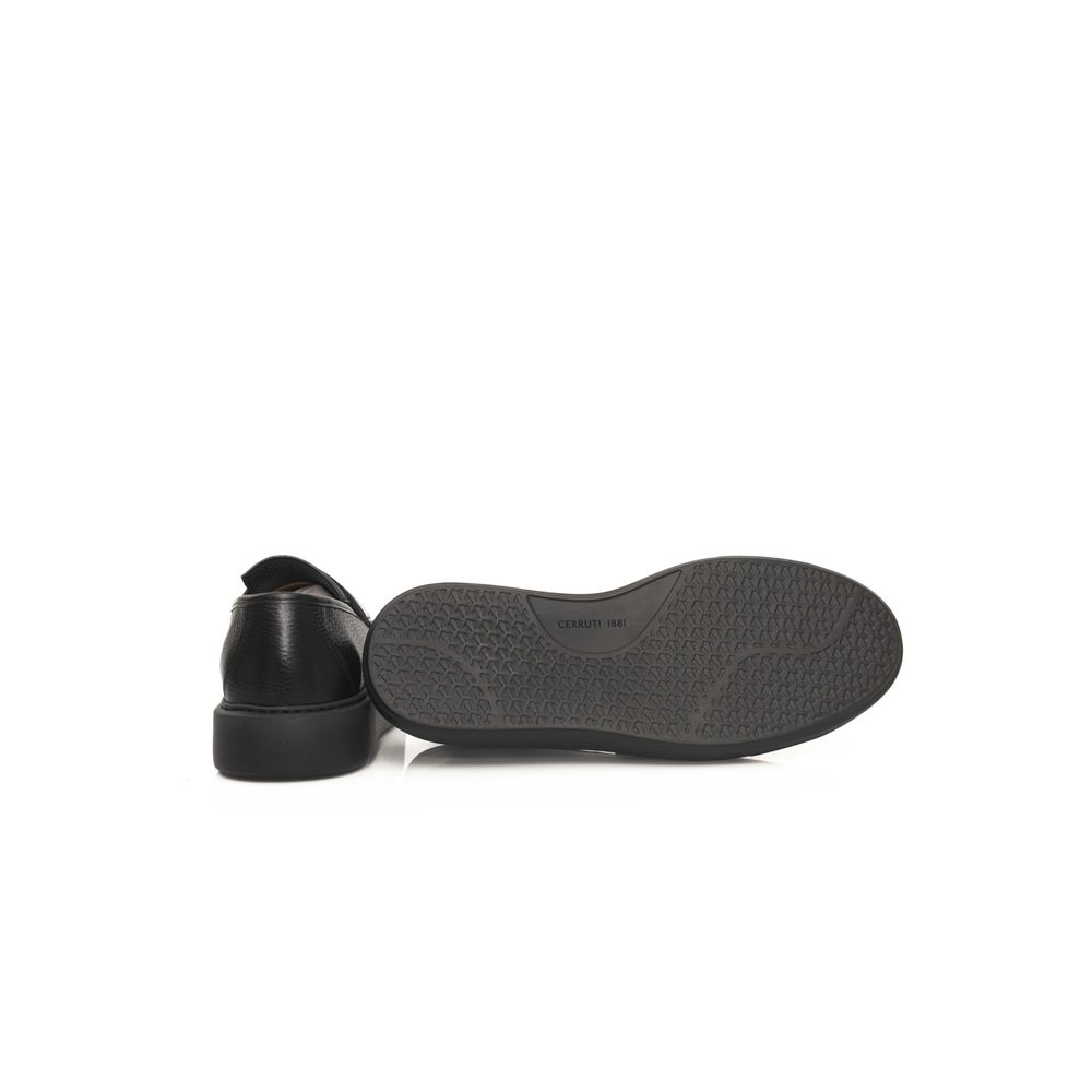 Mocassins en cuir noir pour homme Cerruti 1881