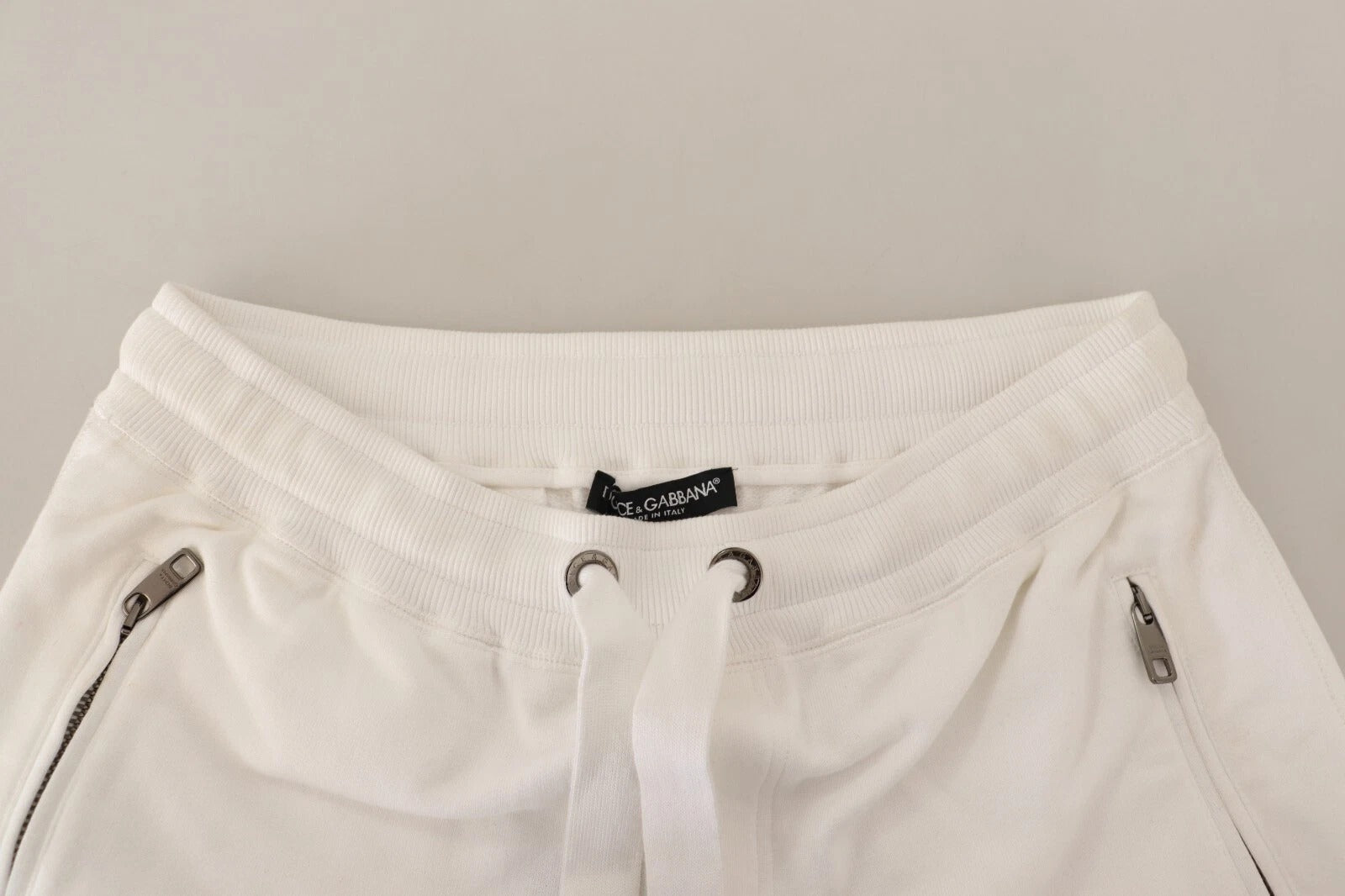 Dolce & Gabbana Pantalon de jogging en coton blanc à logo imprimé