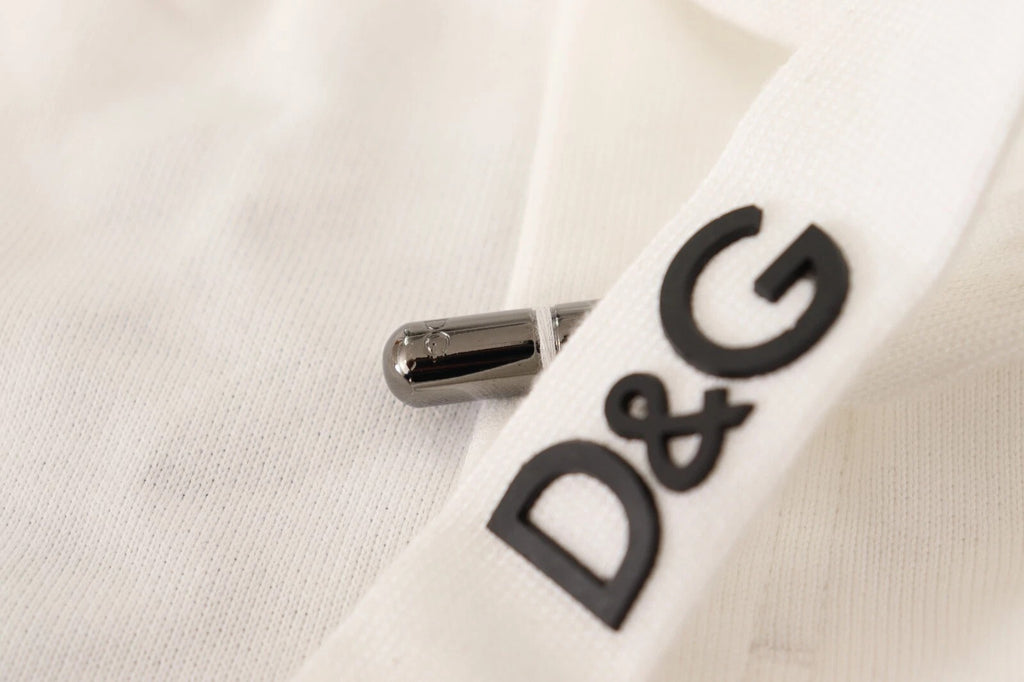 Dolce & Gabbana Pantalon de jogging en coton blanc à logo imprimé
