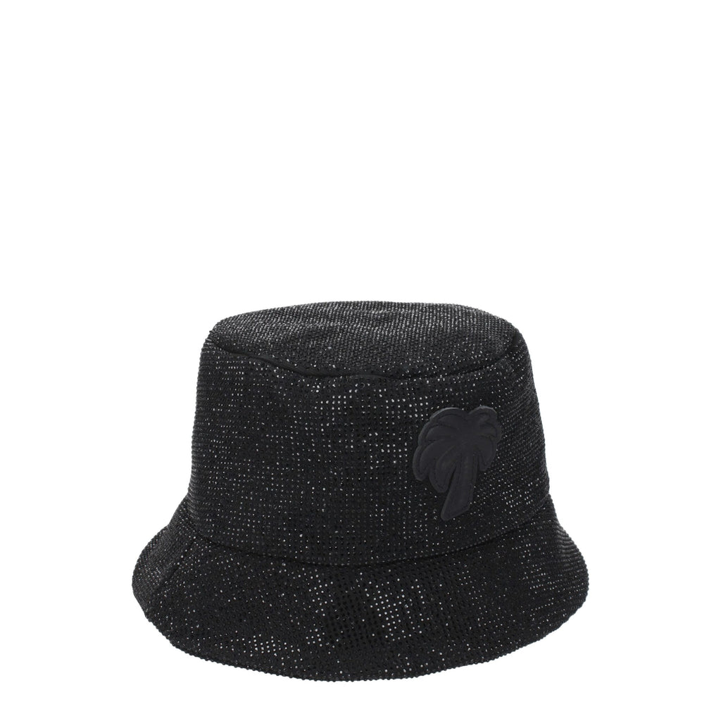 Palm Angels Black Cotton Bucket Hat