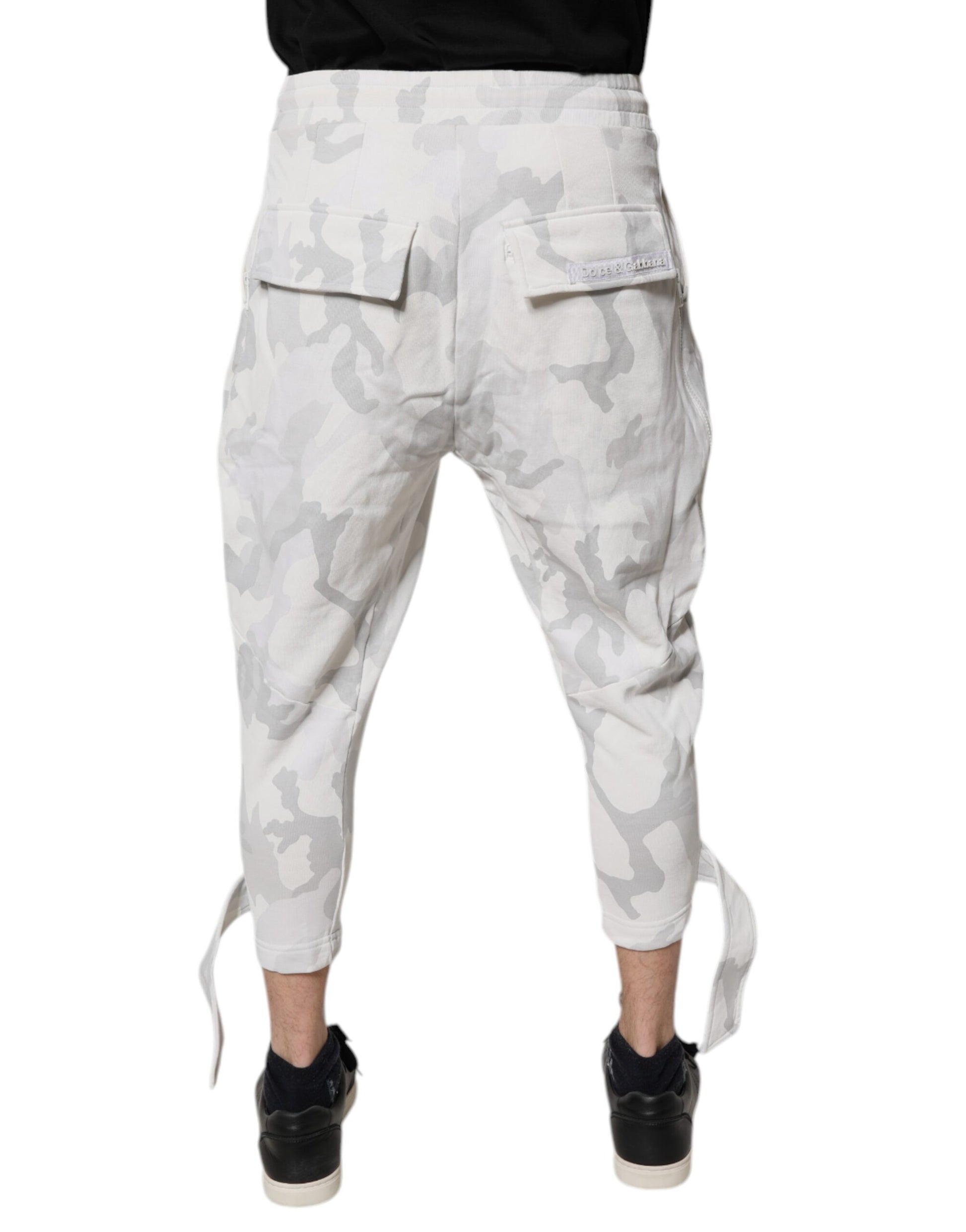 Pantalon de jogging cargo Dolce & Gabbana camouflage blanc