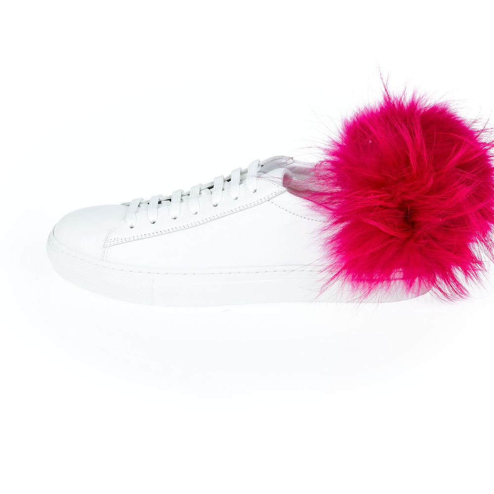Baskets en cuir d'agneau blanc pour femme Mr&Mrs Italy