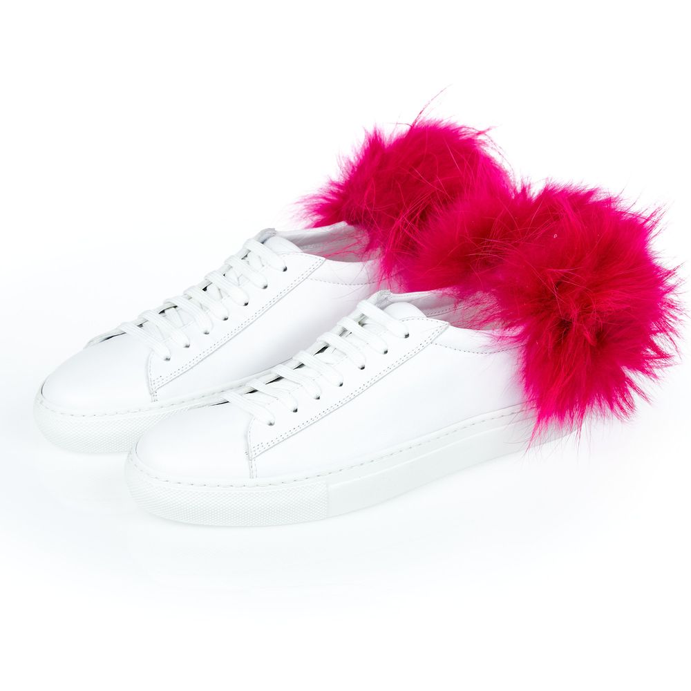 Baskets en cuir d'agneau blanc pour femme Mr&Mrs Italy