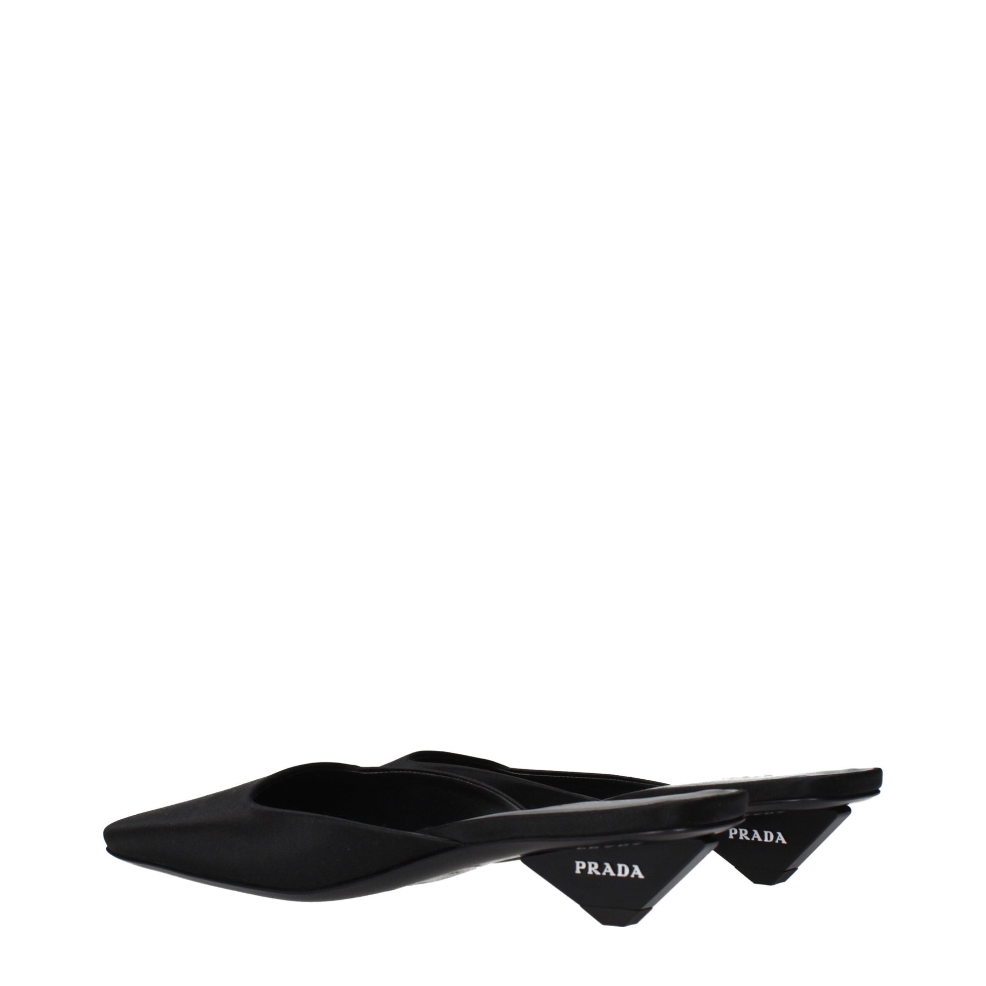 Prada Black Satin Flat Sandals
