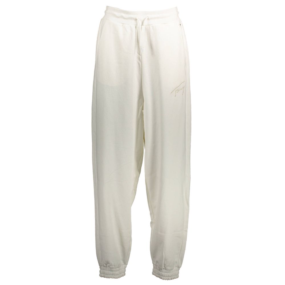 Tommy Hilfiger Pantalon de survêtement blanc en coton pour femme